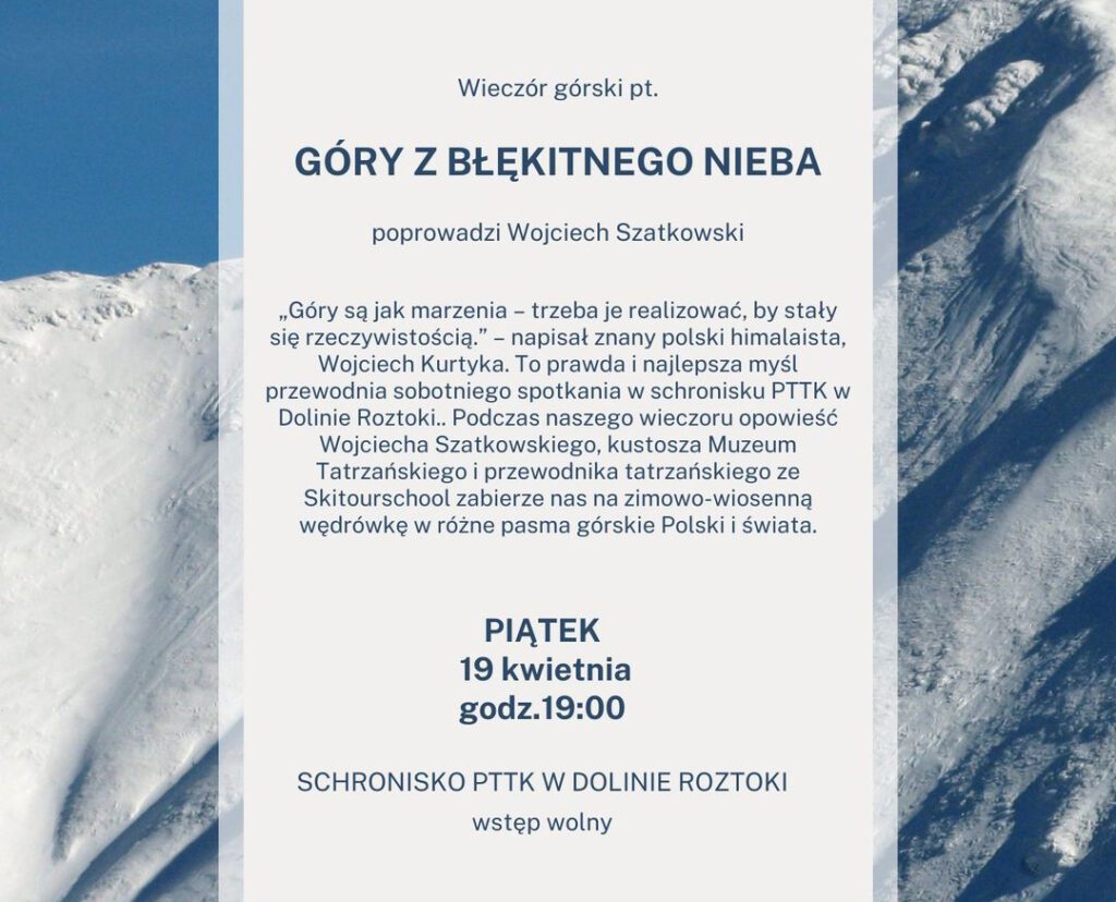 Wieczór górski „Góry z błękitnego nieba”