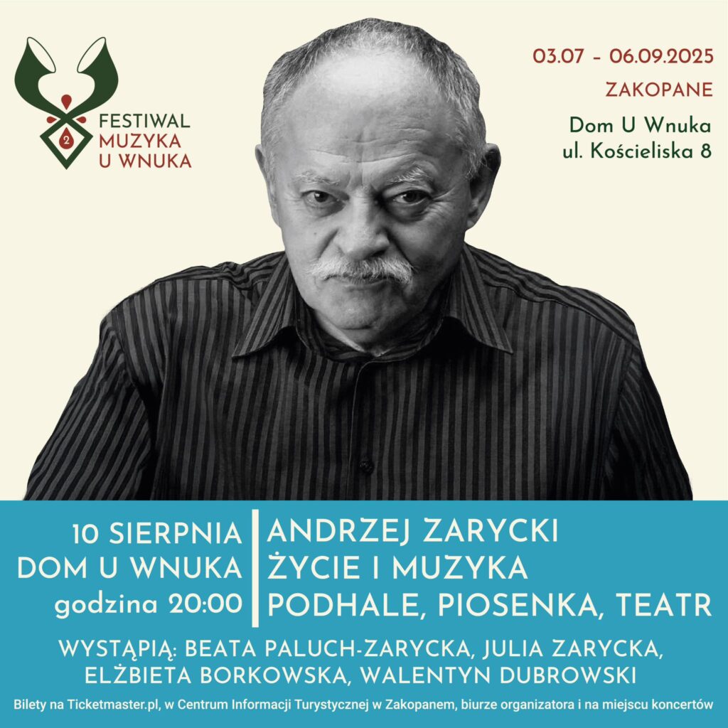 Koncert Andrzeja Zarzyckiego w ramach Festiwalu „Muzyka u Wnuka” 