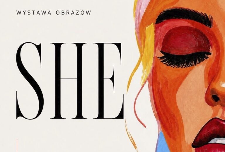 SHE — wystawa malarstwa intuicyjnego Mai Adamiak — plakat wystawy