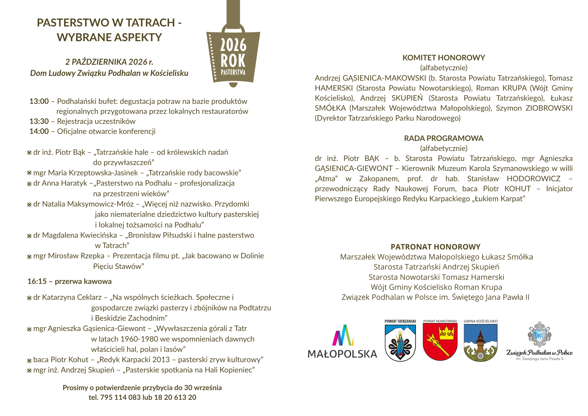 Zaproszenie na XIX Międzynarodowe Forum Górskie w Kościelisku
